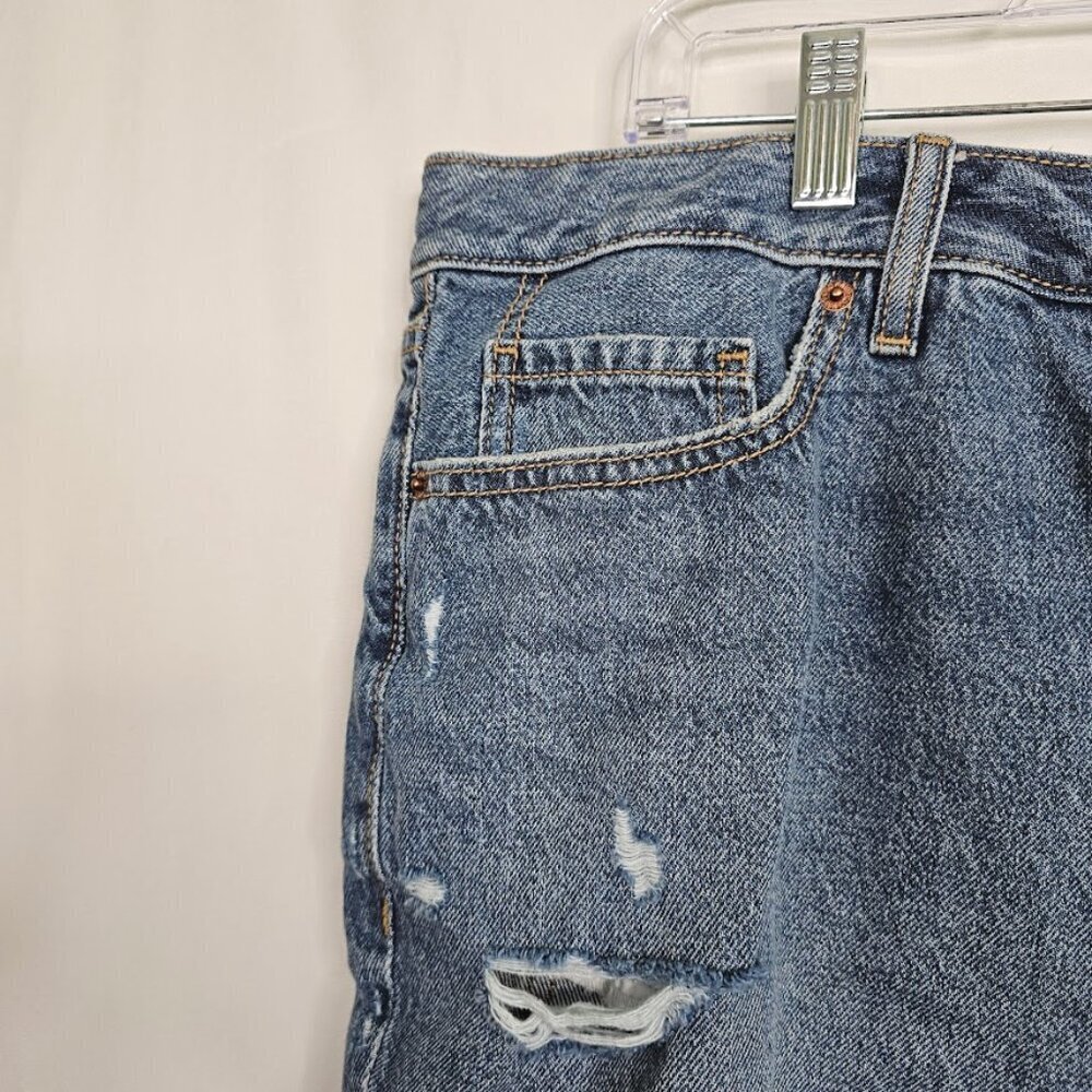 OLD NAVY OG Cut Off Frayed Jean Shorts plus size 20 MEDIUM WASH BLUE Distressed - Picture 5 of 8
